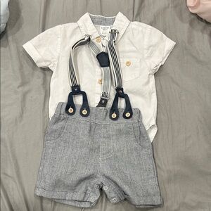 Cat & Jack White Button-Up Onesie